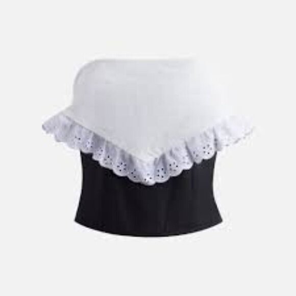 Sandy Liang Black Pinto Corset Top Size 8 - Picture 1 of 14
